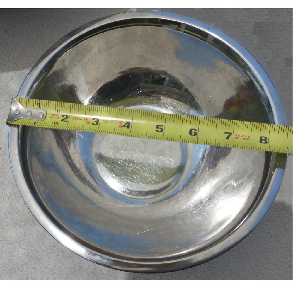 Set of 2 Stainless Steel Mixing Bowls (7.5 Qt Large & 1.5 Qt Medium) - Picture 3 of 3